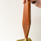 Vintage Sculpted Wooden/Brass Lamp
