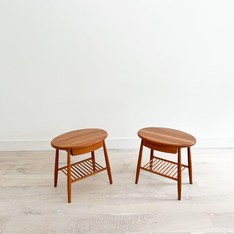 Pair of Danish Teak End Tables by Jasper