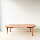 Danish Teak Dining Table with 2 Leaves by Gudme