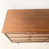 Mid Century Modern Mahogany 6 Drawer Dresser