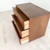 Mid Century 3 Drawer Walnut Dresser