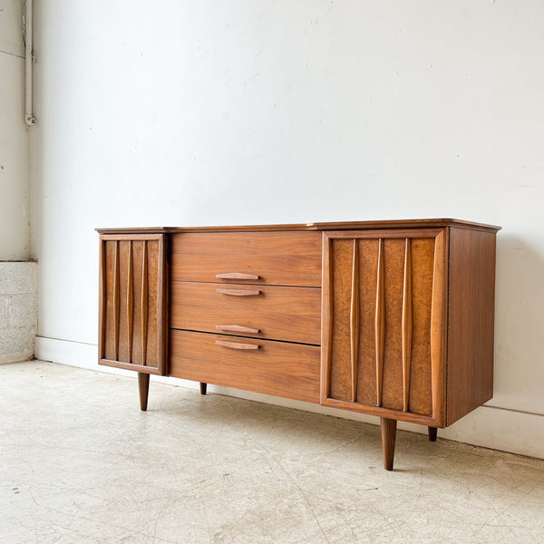 Mid Century Modern Walnut Buffet with Sculpted Doors – Atomic ...