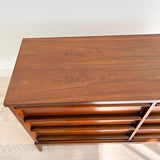 Mid Century Walnut 6 Drawer Dresser