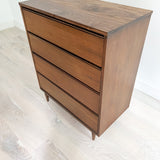 Mid Century Walnut Highboy w/ New Solid Top