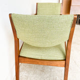 Pair of Alma Occasional Chairs w/ New Green Upholstery