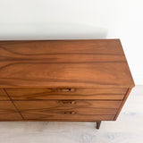 Mid Century Low 6 Drawer Dresser