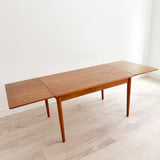 Mid Century Danish Oak Expandable Dining Table