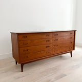 Mid Century Danish Teak & Oak Low Dresser