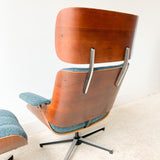 Mid Century Plycraft Lounge Chair and Ottoman