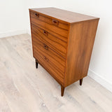 Mid Century Walnut Highboy Dresser