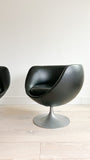 Pair of Tulip Base Swivel Lounge Chairs - “A”