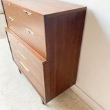 Mid Century Walnut Highboy Dresser by Kent Coffey