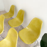 Set of 6 Rare Yellow Herman Miller Shell Chairs