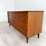 Mid Century Danish Teak & Oak Low Dresser