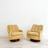 Pair of Swivel Rockers w/ New Upholstery - Attributed to Adrian Pearsall