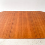 Mid Century Modern Danish Teak Oval Dining Table w/ 2 Leaves