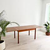 Danish Teak Expandable Dining Table w/ Square Legs