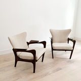 Pair of Adrian Pearsall Wingback Lounge Chairs