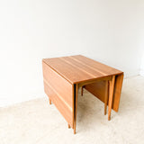 Mid Century Drop Leaf Walnut Dining Table