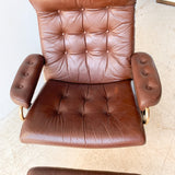 Ekornes Chair and Ottoman