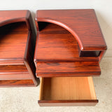 Pair of Rosewood Nightstands by Brouer