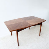 Mid Century Modern American of Martinsville Walnut Dining Table w/ 3 Leaves