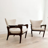 Pair of Adrian Pearsall Wingback Lounge Chairs