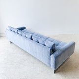 Mid Century Jens Risom Style Sofa with Chrome Legs