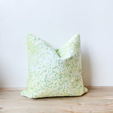 Bright Green/Yellow Chenille Pillow 18x18
