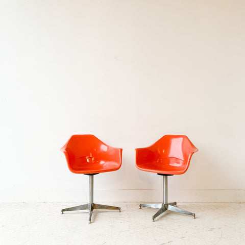 Pair of Vintage Fiberglass Shell Chairs