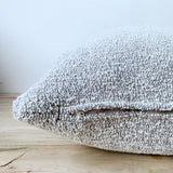 Nubby Grey/White Pillow 18x18