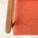Mid Century Lounge Chair w/ New Orange Upholstery