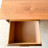 Mid Century Walnut Desk with Sculpted Legs