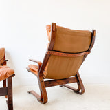 Pair of Ingmar Relling Lounge Chairs with Single Ottoman