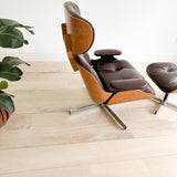 Plycraft Lounge Chair and Ottoman - Leather Upholstery