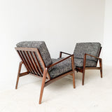 Pair of Kofod Larsen Lounge Chairs w/ New Upholstery