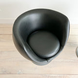 Pair of Tulip Base Swivel Lounge Chairs - “B”
