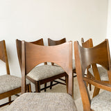 Set of 6 Broyhill Saga Dining Chairs w/ New Upholstery