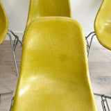 Set of 6 Rare Yellow Herman Miller Shell Chairs