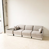 Vintage Modular Sofa with Mirrored Base by Thayer Coggin