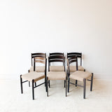 Set of 6 Dark Rosewood Dining Chairs