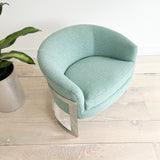 Bernhardt Chrome Lounge Chair w/ New Upholstery