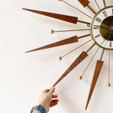 Mid Century Starburst Clock