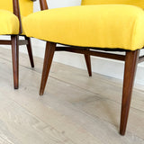 Jens Risom Chair w/ New Yellow Upholstery