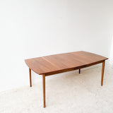 Mid Century Modern Walnut Dining Table w/ 1 Leaf