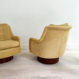 Pair of Swivel Rockers w/ New Upholstery - Attributed to Adrian Pearsall