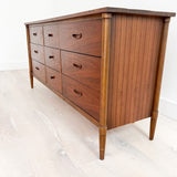 Lane 9 Drawer Dresser w/ New Solid Walnut Top