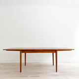 Mid Century Danish Oak Expandable Dining Table