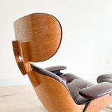 Plycraft Lounge Chair and Ottoman - Leather Upholstery