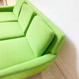 Mid Century Dux Sofa with New Day Glow Green Upholstery
